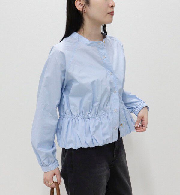 fredy emue「クロップドバルーン前開きブラウス」|シャツ・ブラウス|
