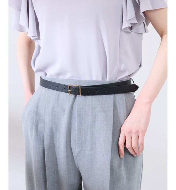 ROPE PICNIC PASSAGE「22mmスリムスクエアバックルベルト」|ベルト|ブラック系(02)