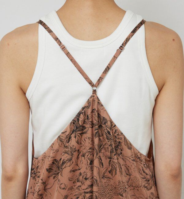  「ボタニカルサテンディープVキャミワンピース」|ワンピース|