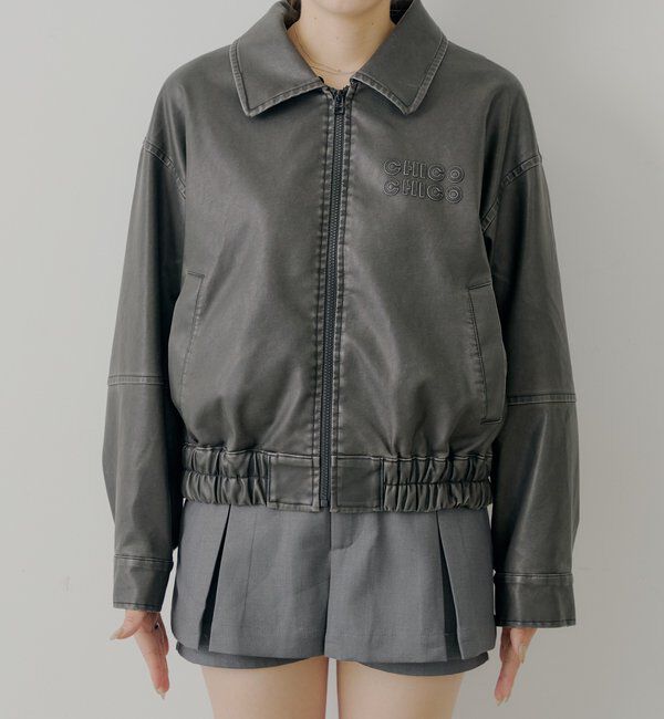 ファー取り外し可能】フェイクレザールーズジップブルゾン｜ルミネの