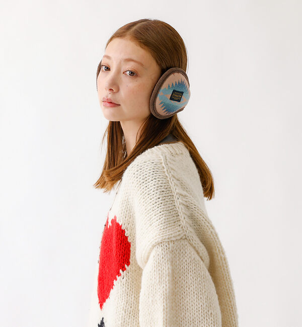 ABAHOUSE「【PENDLETON / ペンドルトン】FLANNEL EAR MUFF / フ」|イヤーマフ|ベージュ