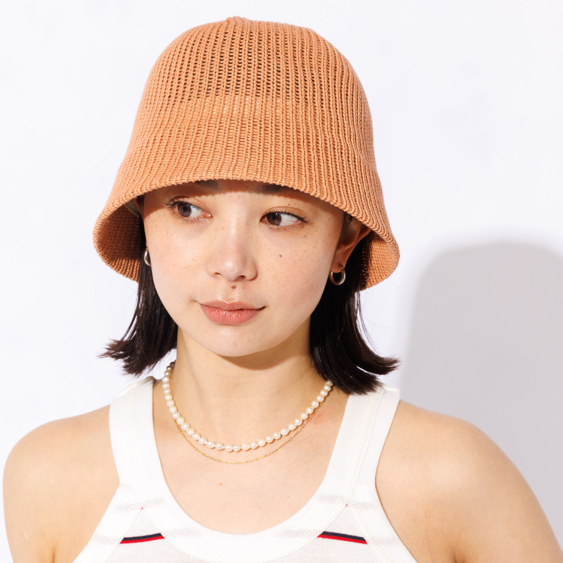 Rouge vif「コットンバケットハット」|その他|ピンクベージュ