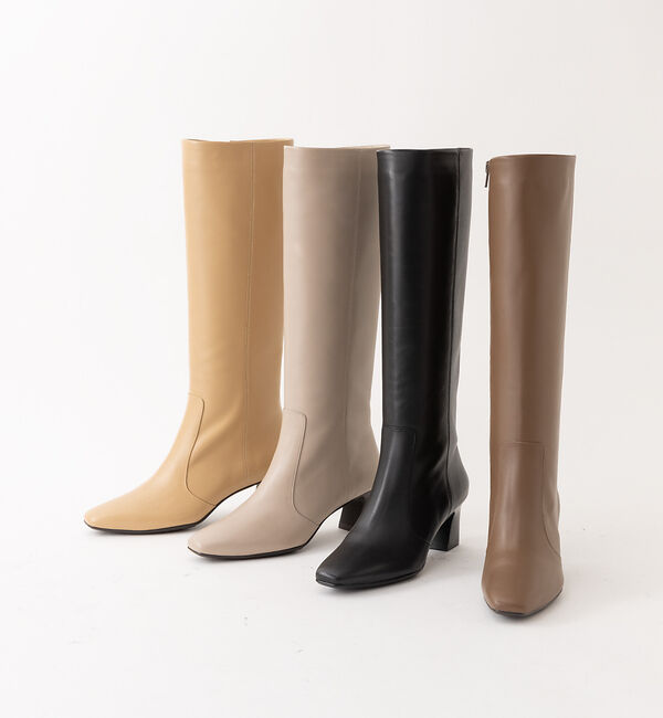 AU BANNISTER「【スノーソール】ソフトスクエアトゥロングブーツ」|ショートブーツ|