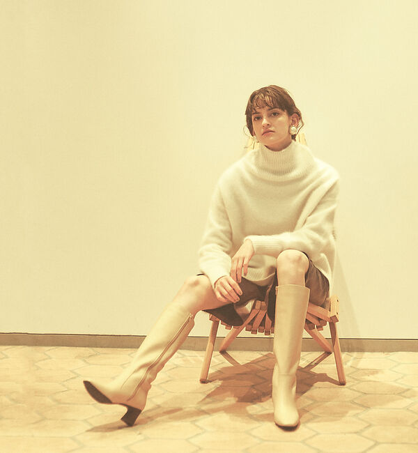 AU BANNISTER「【スノーソール】ソフトスクエアトゥロングブーツ」|ショートブーツ|