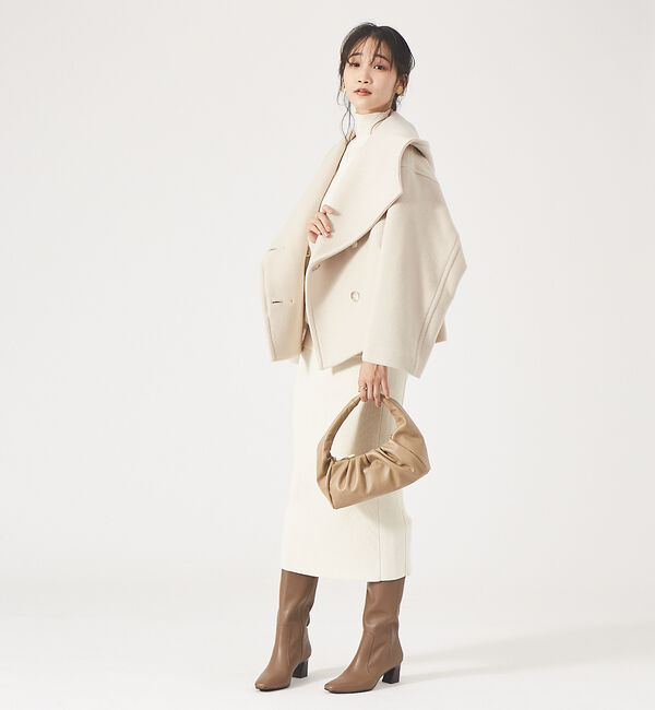 AU BANNISTER「【スノーソール】ソフトスクエアトゥロングブーツ」|ショートブーツ|