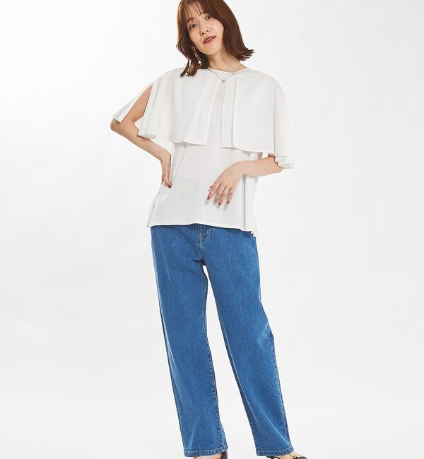 abahouse mavie「シルケットマルチWAYケーププルオーバー」|Tシャツ・カットソー|