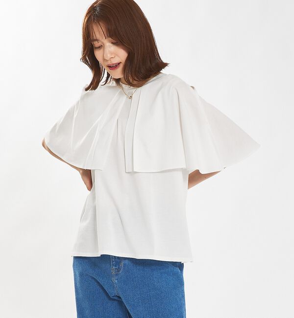 abahouse mavie「シルケットマルチWAYケーププルオーバー」|Tシャツ・カットソー|