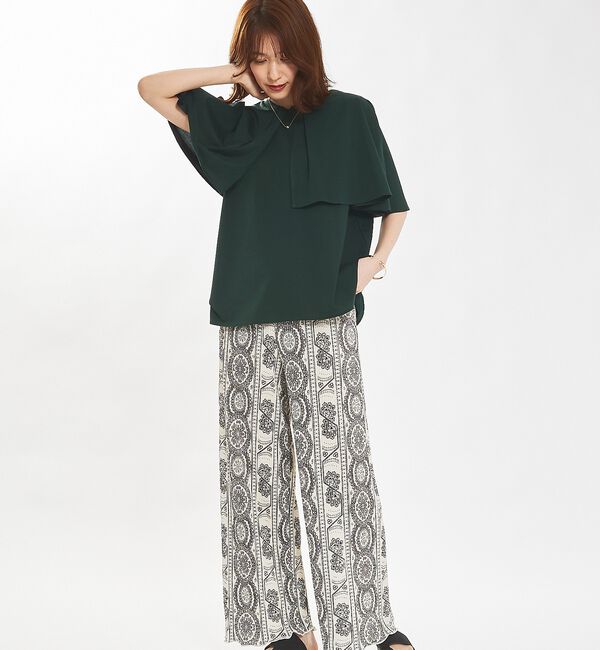 abahouse mavie「シルケットマルチWAYケーププルオーバー」|Tシャツ・カットソー|