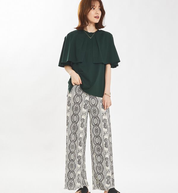 abahouse mavie「シルケットマルチWAYケーププルオーバー」|Tシャツ・カットソー|