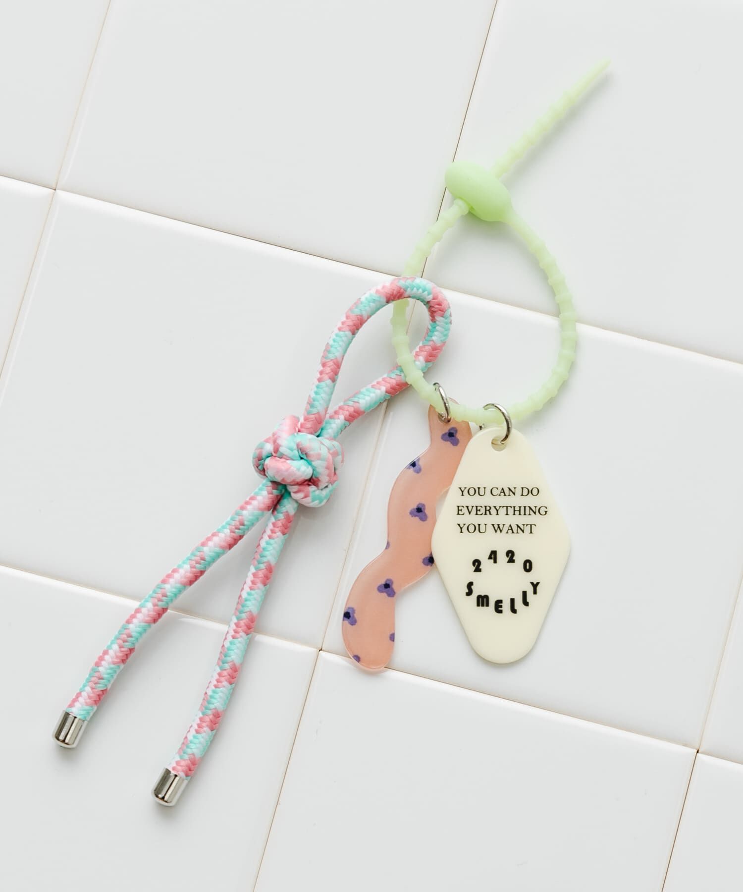 SMELLY「カラフルチャームシリコンキーチェーン」|チャーム・キーホルダー|グリーン