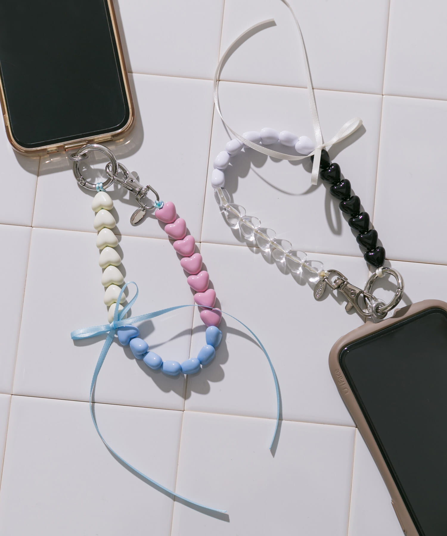 SMELLY「カラフルミニハートリボンキーチェーン」|モバイルケース|