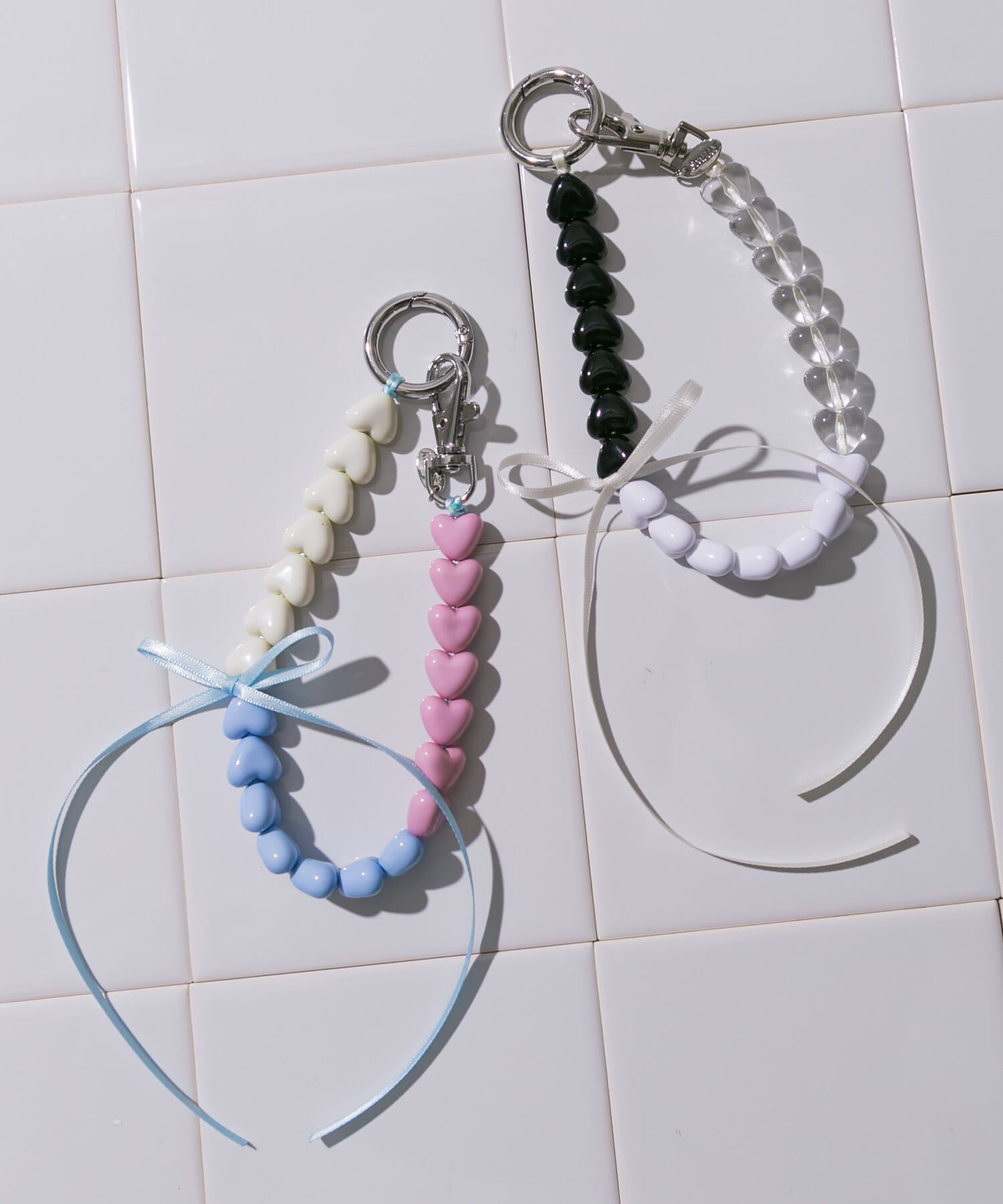 SMELLY「カラフルミニハートリボンキーチェーン」|モバイルケース|