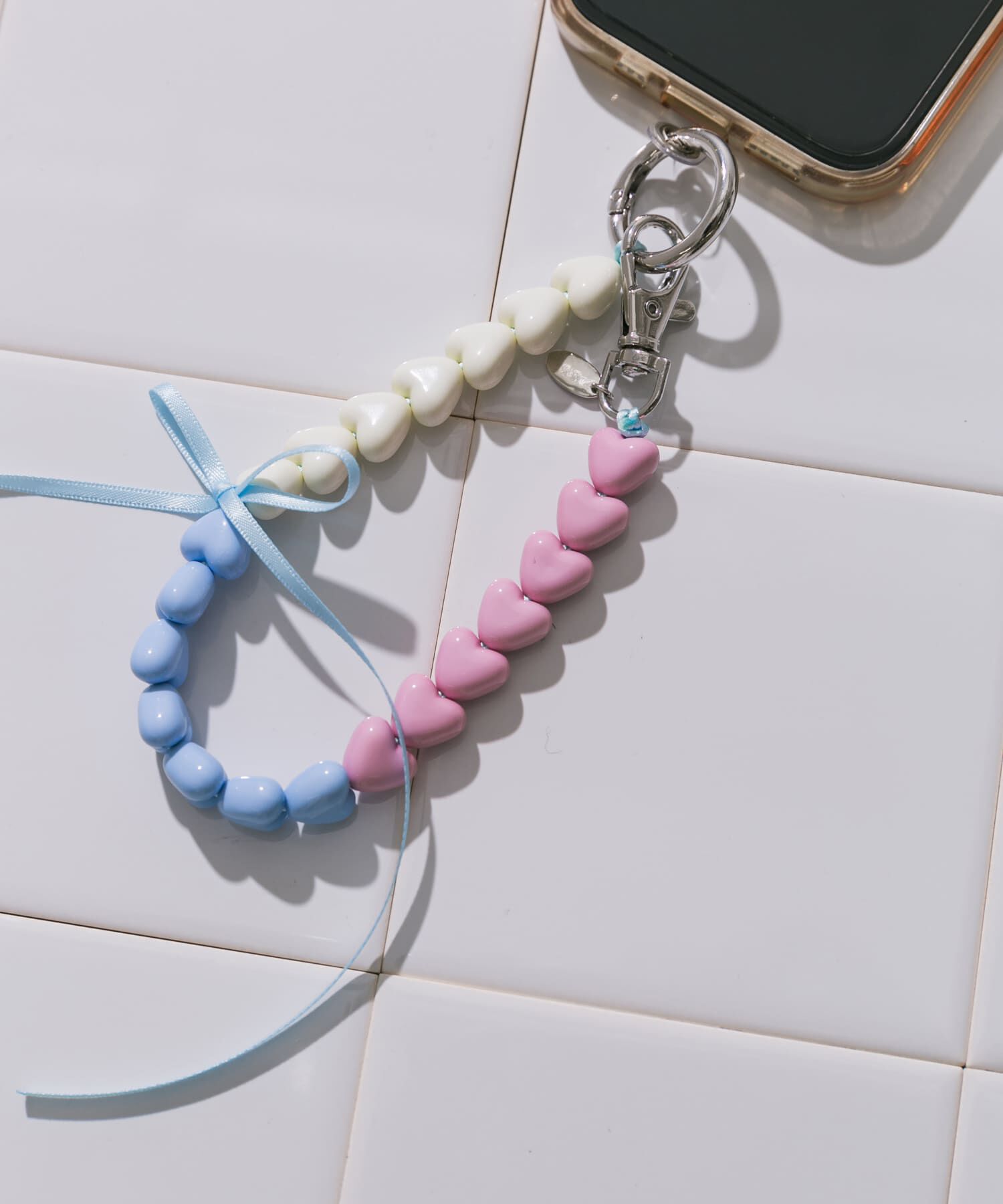 SMELLY「カラフルミニハートリボンキーチェーン」|モバイルケース|