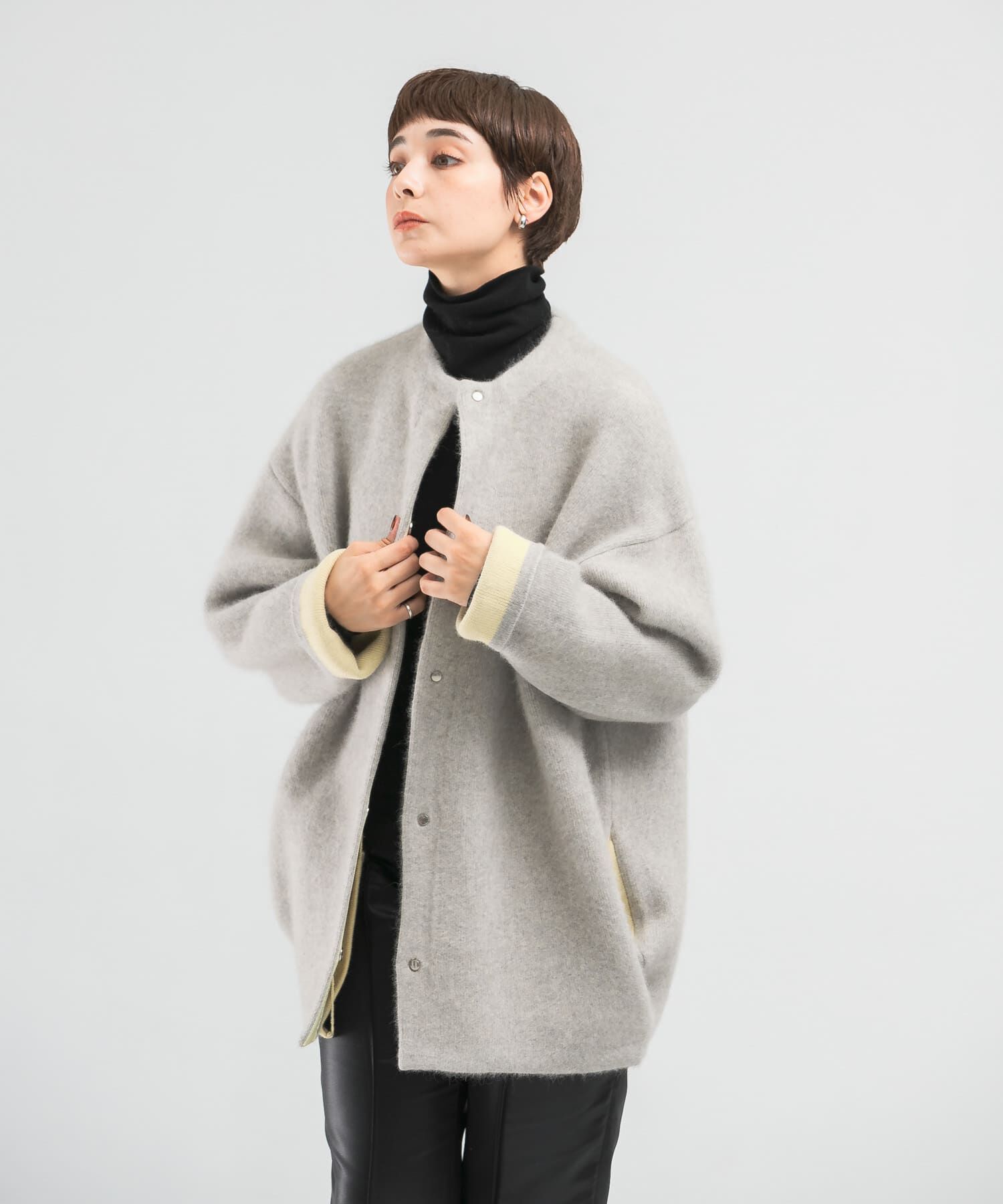 URBAN RESEARCH ROSSO「ELENDEEK　CN RACCOON MIX WCD」|カーディガン|グレー系その他