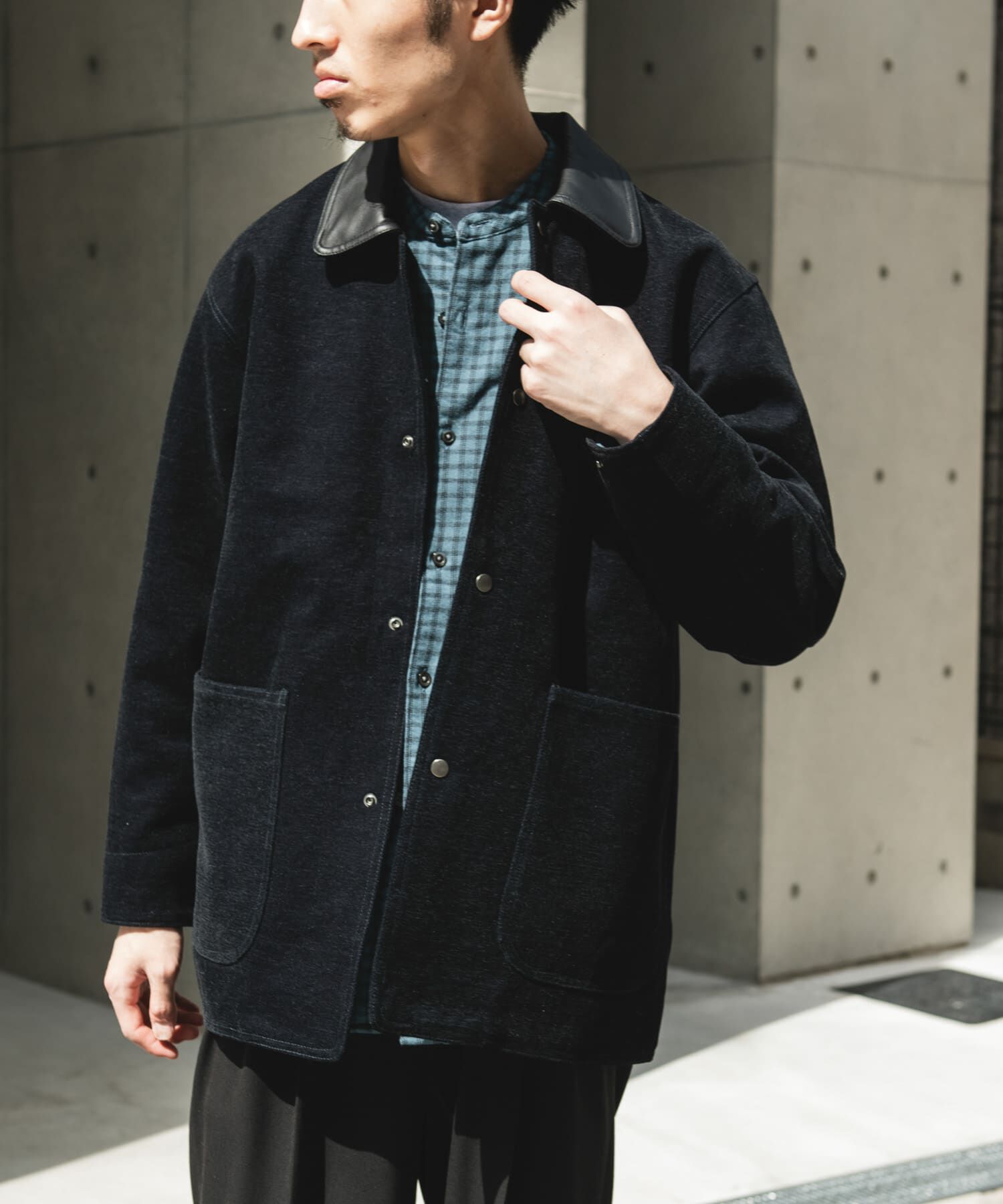 URBAN RESEARCH DOORS「インディゴモール ワークジャケット」|その他|ネイビー