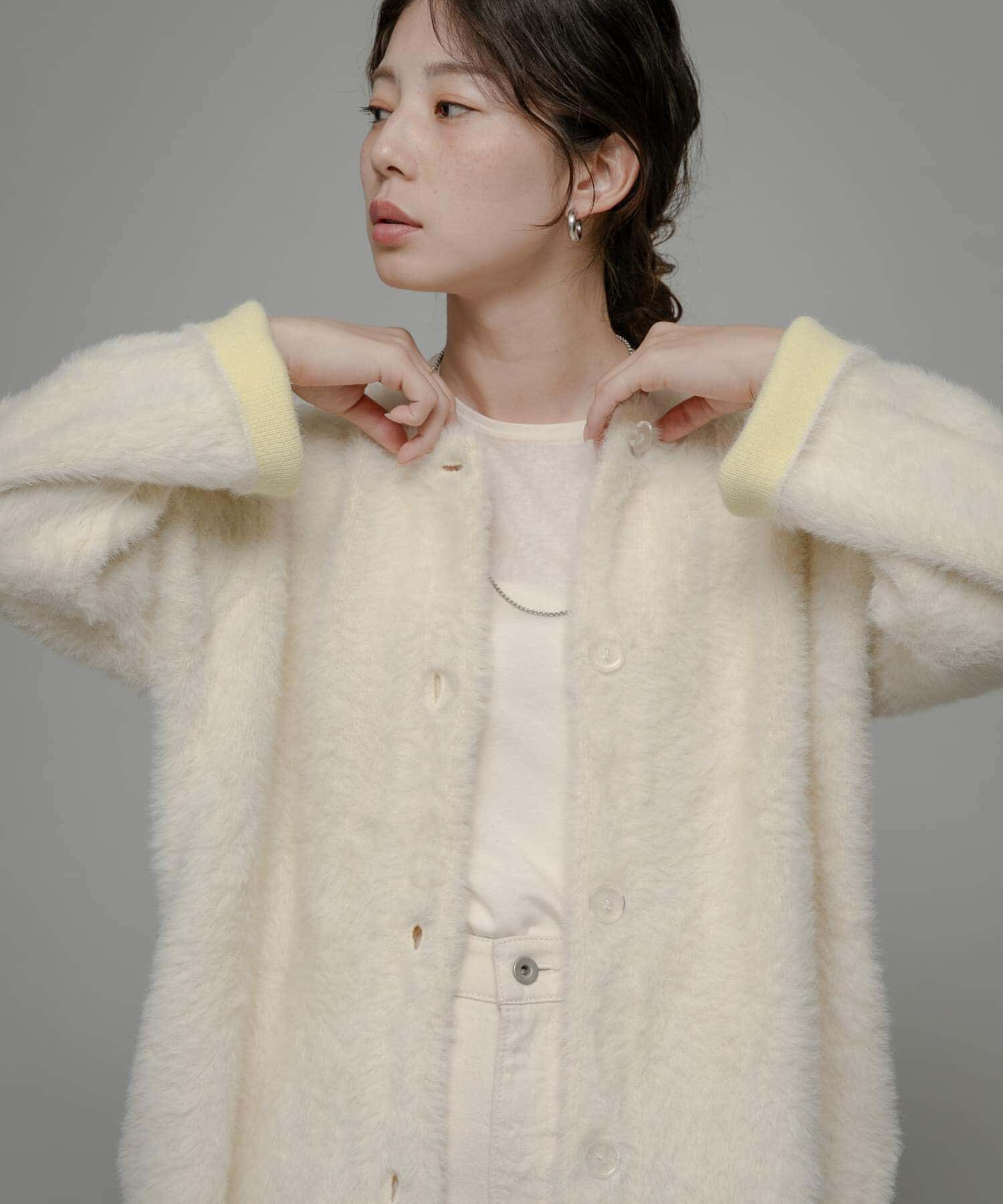 Sonny Label 「ダブルフェイスバイカラーカーディガン」|カーディガン|