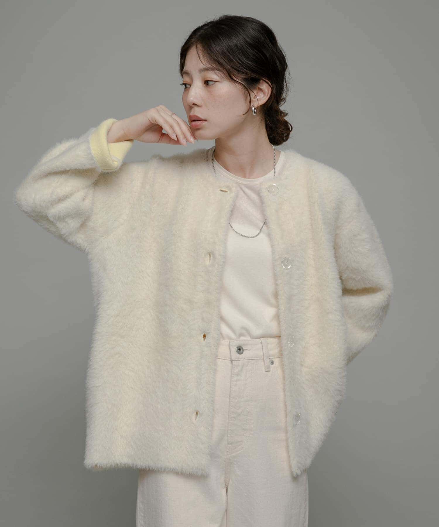 Sonny Label 「ダブルフェイスバイカラーカーディガン」|カーディガン|