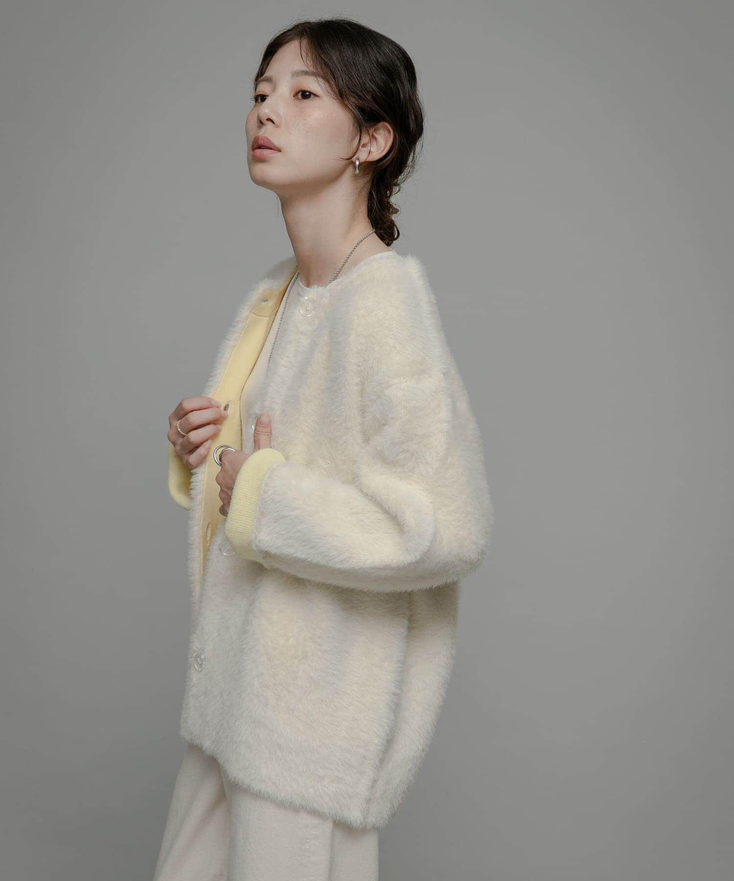 Sonny Label 「ダブルフェイスバイカラーカーディガン」|カーディガン|