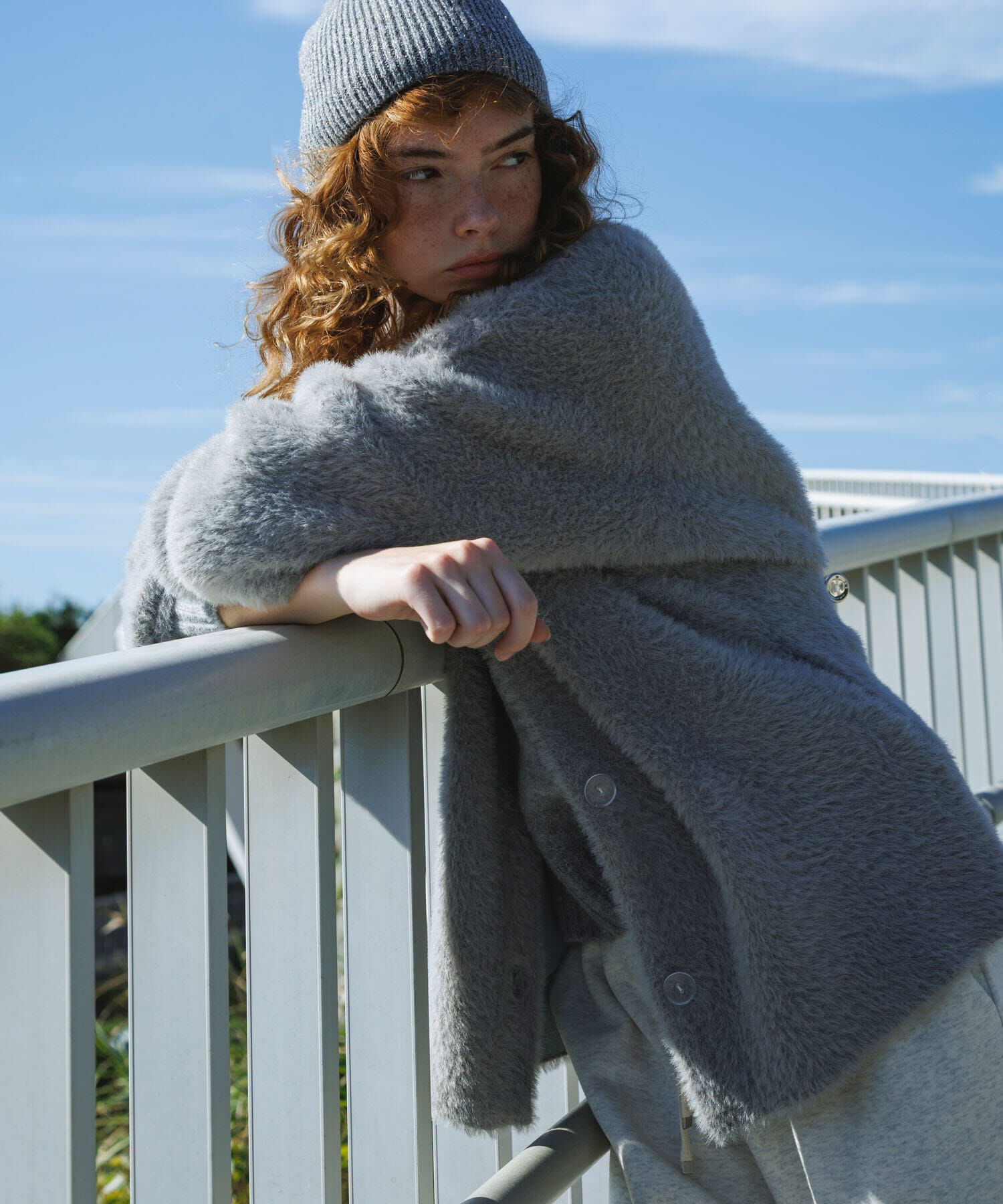 Sonny Label 「ダブルフェイスバイカラーカーディガン」|カーディガン|