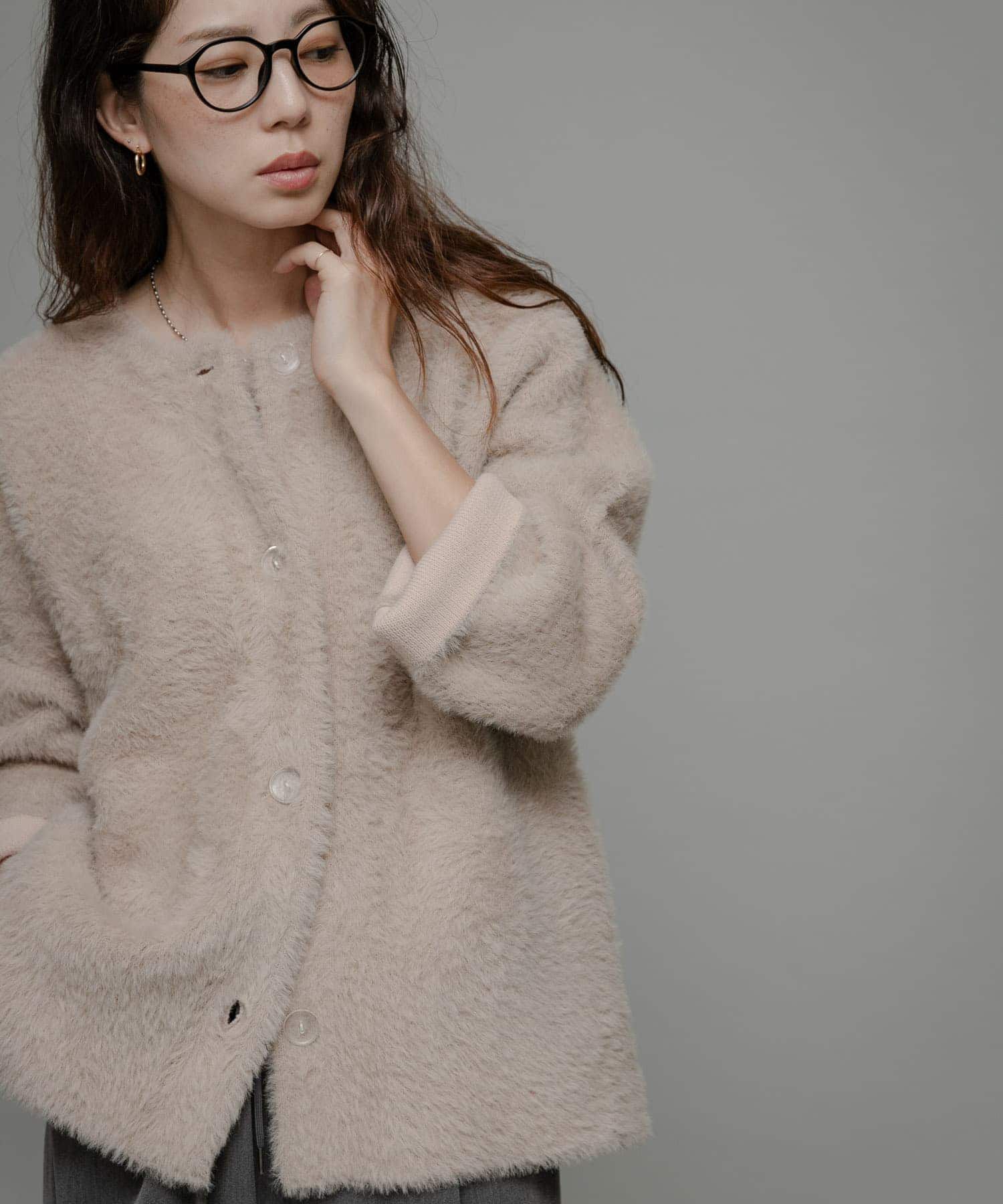 Sonny Label 「ダブルフェイスバイカラーカーディガン」|カーディガン|