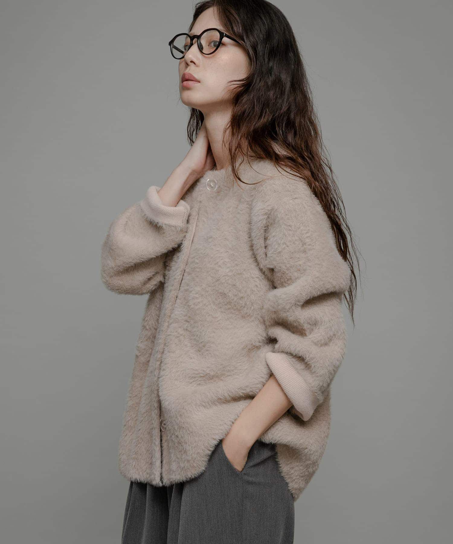 Sonny Label 「ダブルフェイスバイカラーカーディガン」|カーディガン|