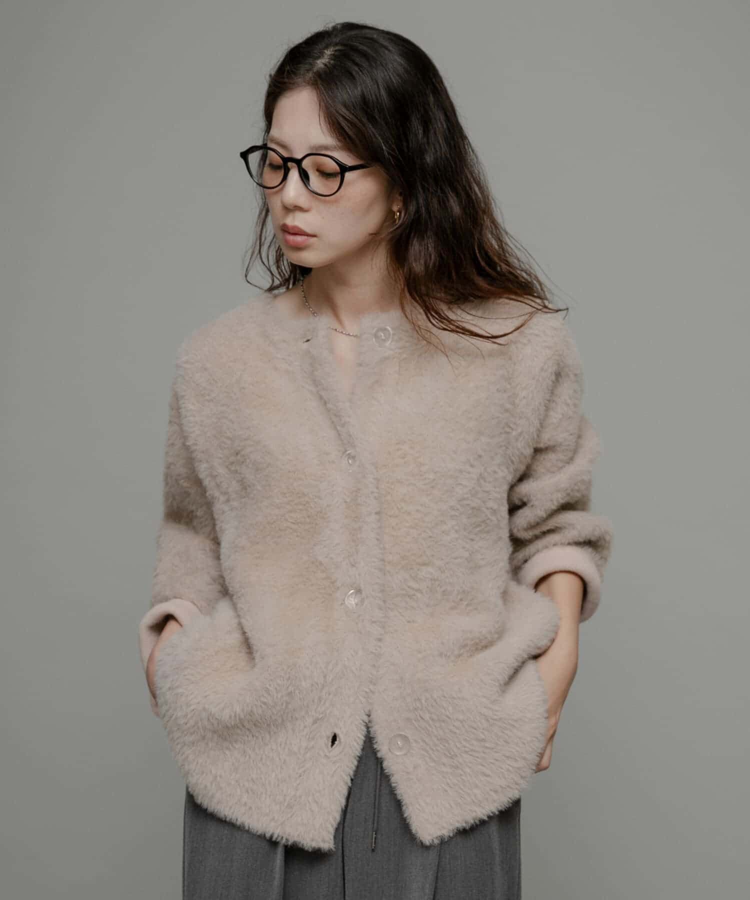 Sonny Label 「ダブルフェイスバイカラーカーディガン」|カーディガン|