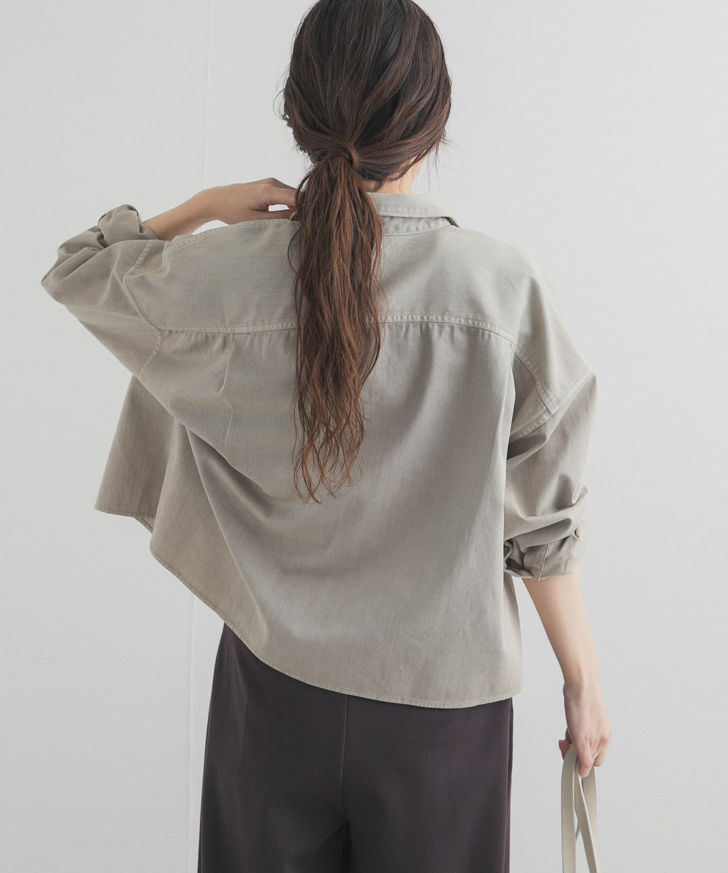 URBAN RESEARCH DOORS「デニムショート丈シャツ」|シャツ・ブラウス|