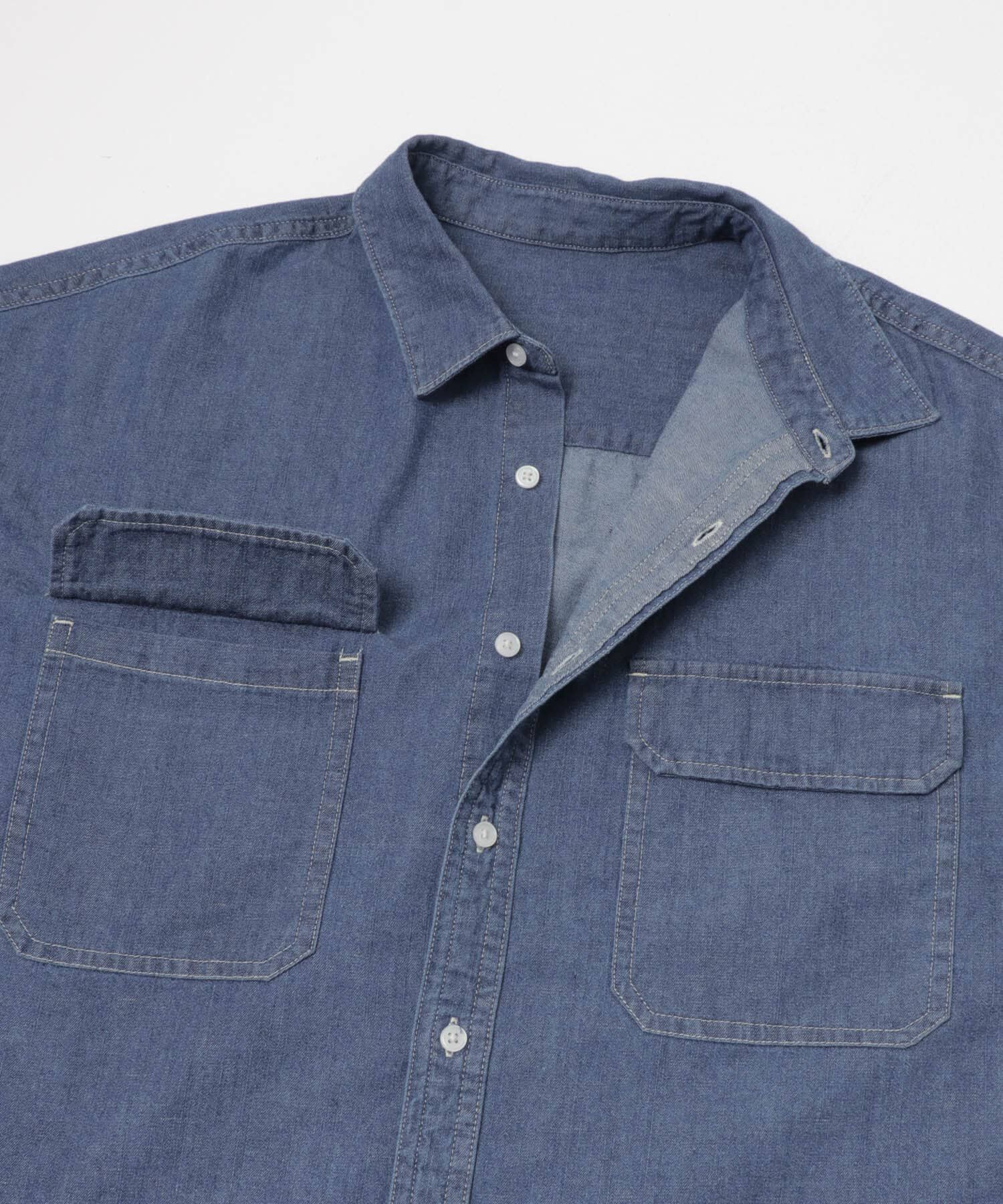 URBAN RESEARCH DOORS「デニムショート丈シャツ」|シャツ・ブラウス|