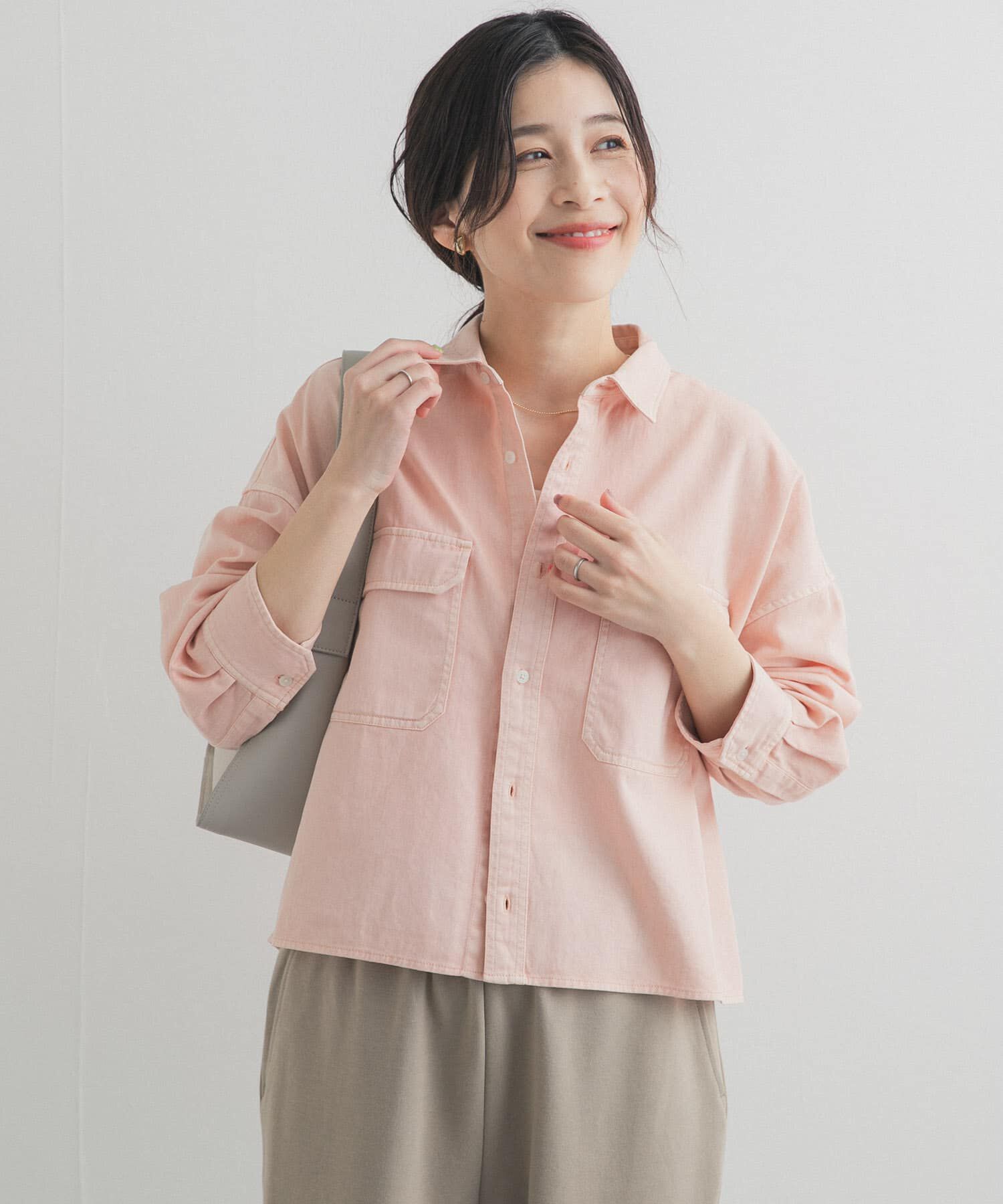 URBAN RESEARCH DOORS「デニムショート丈シャツ」|シャツ・ブラウス|