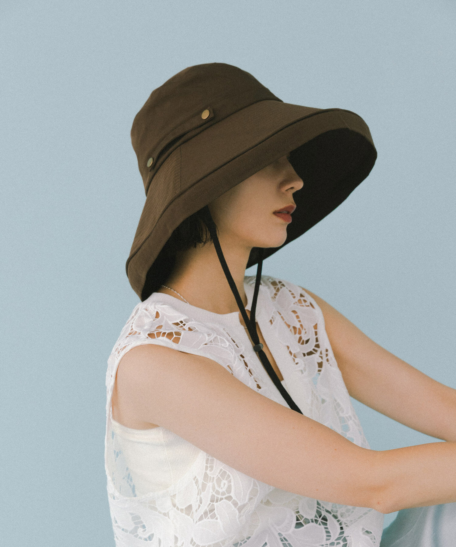 RODE SKO「洗える畳める撥水日よけハット」|ハット|ブラウン