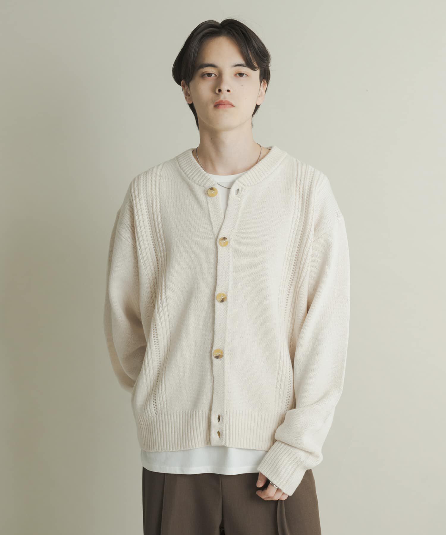 SENSE OF PLACE by URBAN RESEARCH「ハリヌキケーブルニットカーディガン」|カーディガン|