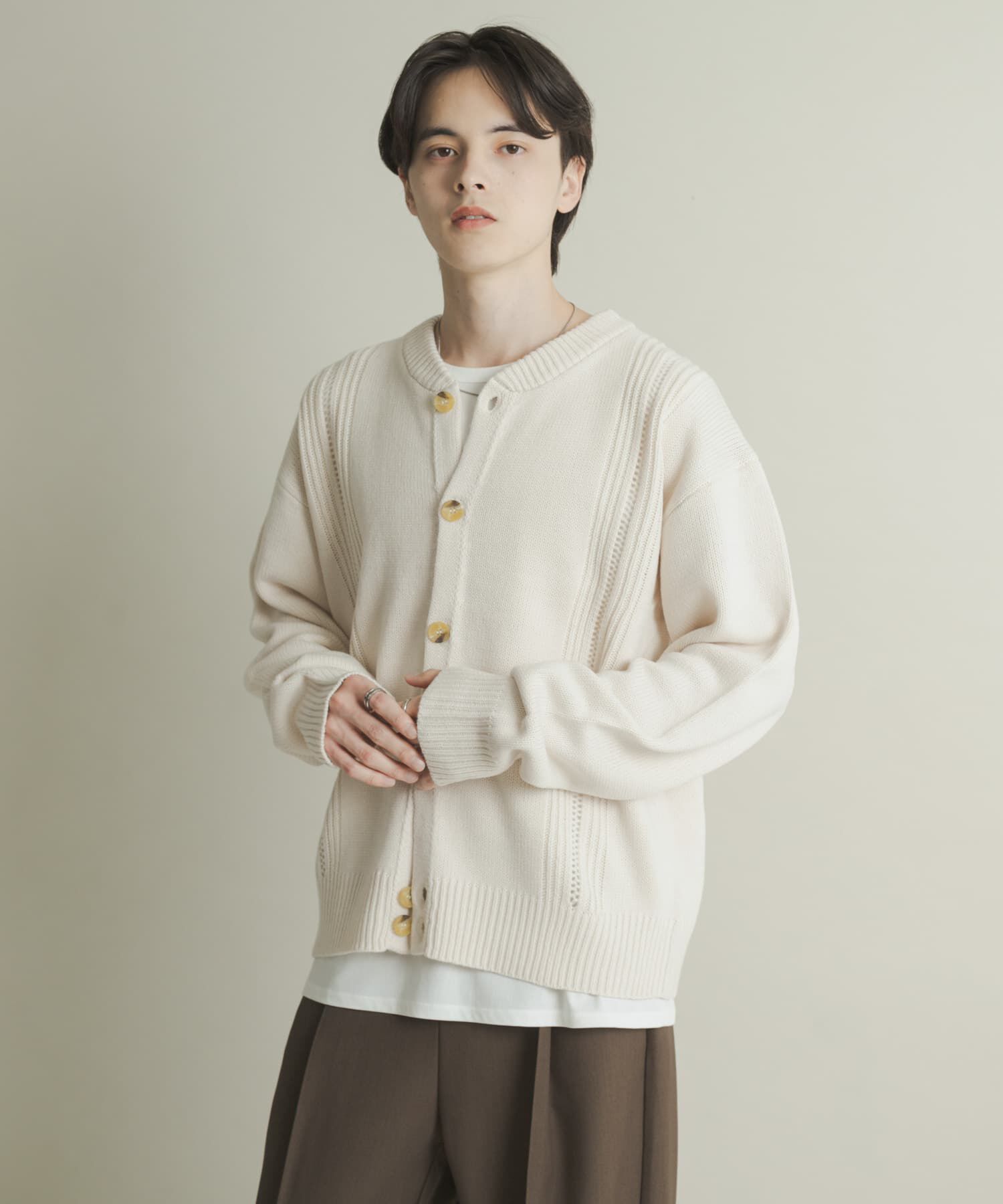 SENSE OF PLACE by URBAN RESEARCH「ハリヌキケーブルニットカーディガン」|カーディガン|