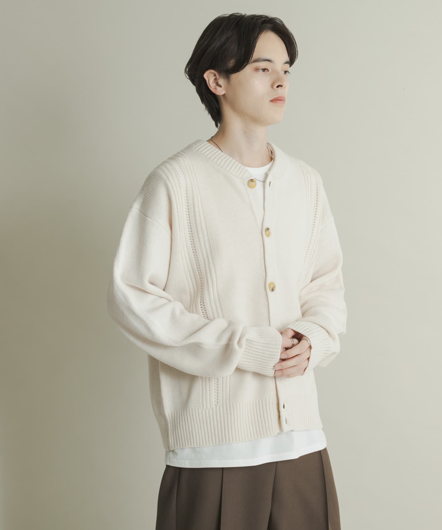 SENSE OF PLACE by URBAN RESEARCH「ハリヌキケーブルニットカーディガン」|カーディガン|