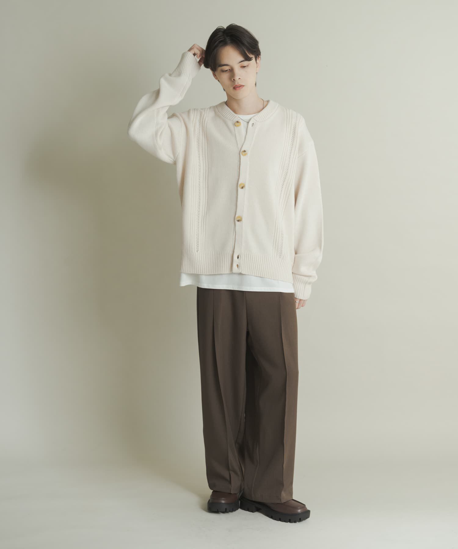 SENSE OF PLACE by URBAN RESEARCH「ハリヌキケーブルニットカーディガン」|カーディガン|