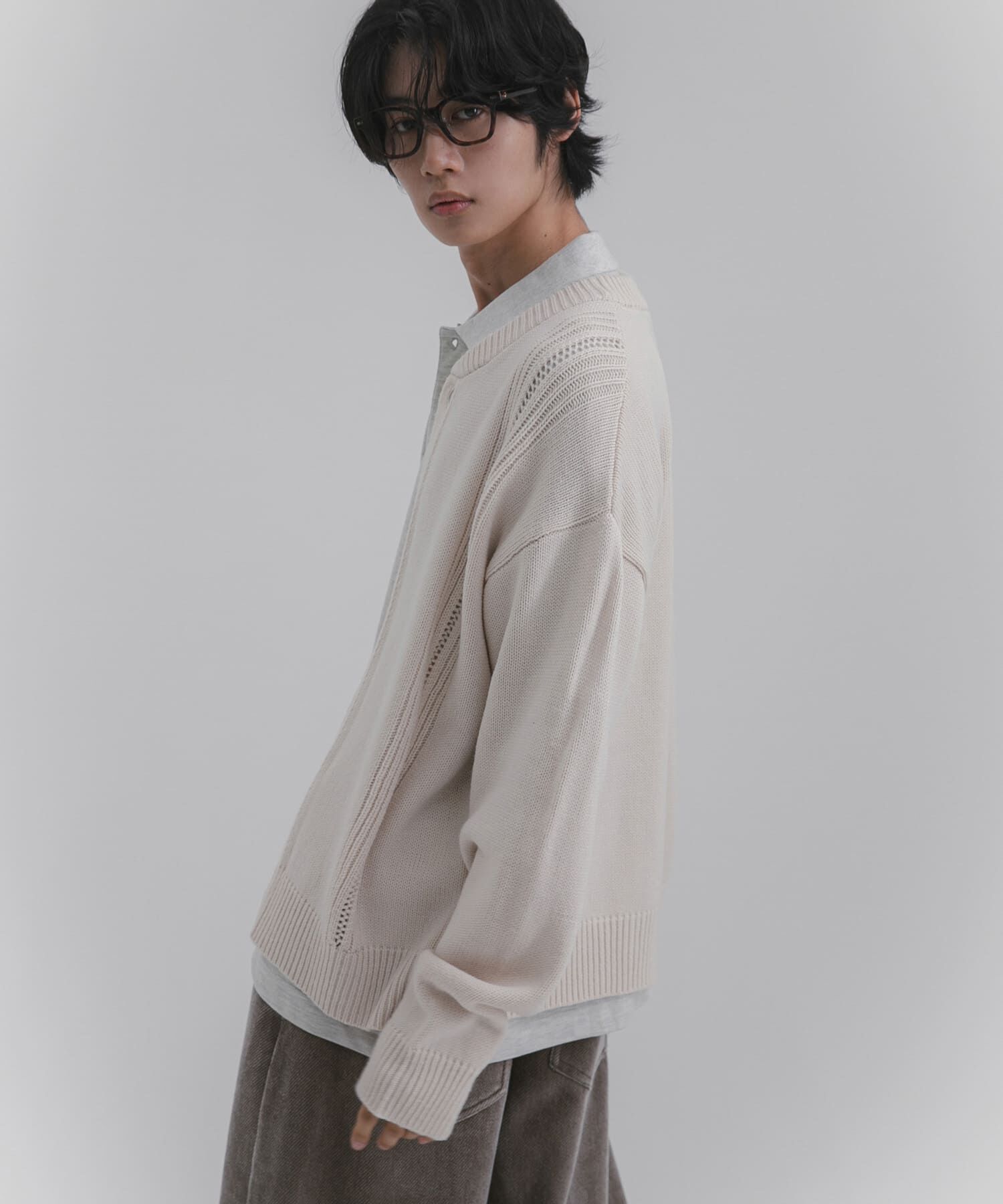 SENSE OF PLACE by URBAN RESEARCH「ハリヌキケーブルニットカーディガン」|カーディガン|