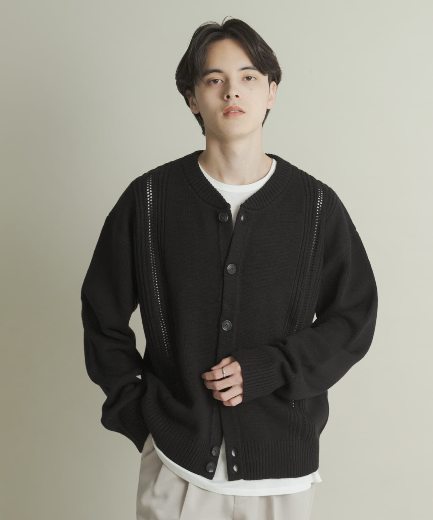 SENSE OF PLACE by URBAN RESEARCH「ハリヌキケーブルニットカーディガン」|カーディガン|