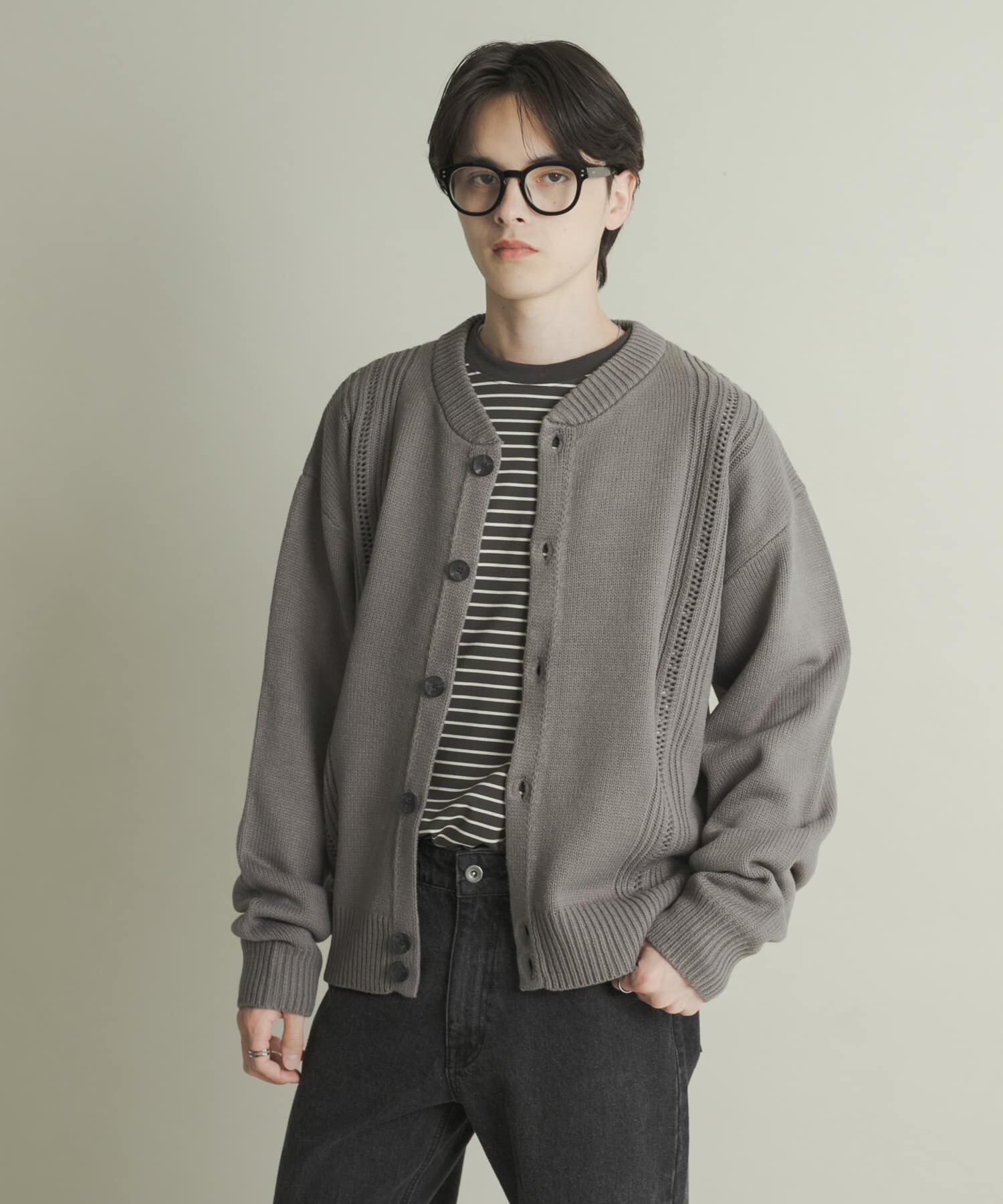 SENSE OF PLACE by URBAN RESEARCH「ハリヌキケーブルニットカーディガン」|カーディガン|