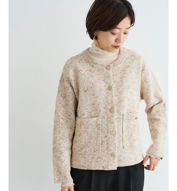 le.coeur blanc「カラーミックスニットジャケット」|その他|