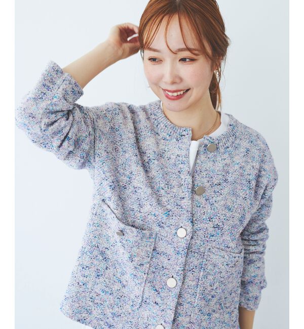 le.coeur blanc「カラーミックスニットジャケット」|その他|