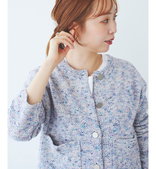 le.coeur blanc「カラーミックスニットジャケット」|その他|