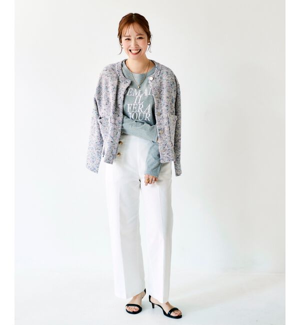 le.coeur blanc「カラーミックスニットジャケット」|その他|