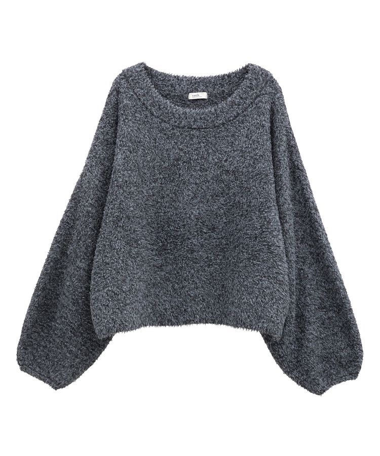 earth music&ecology「オフショルフェザーニットプルオーバー」|ニット・セーター|