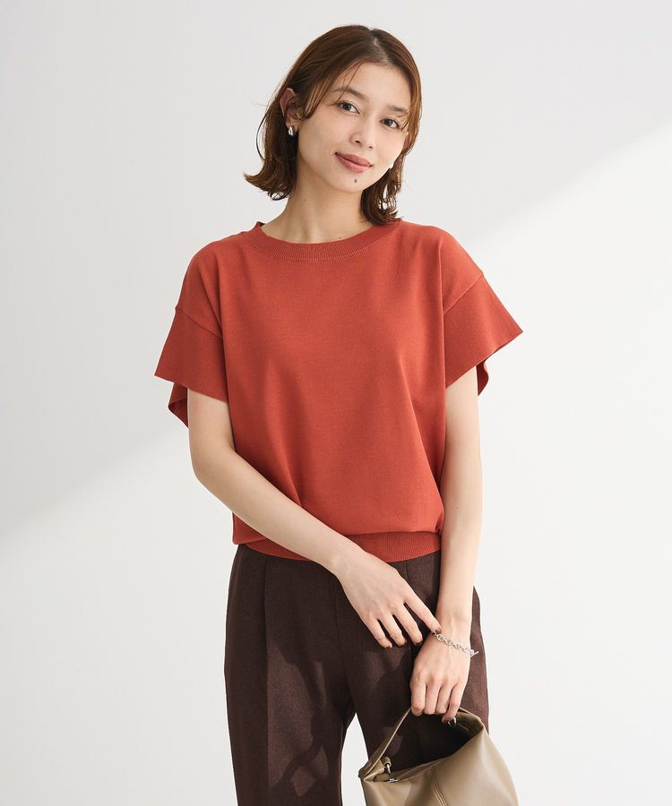 Green Parks「袖フレアフレンチスリーブニットプルオーバー」|ニット・セーター|