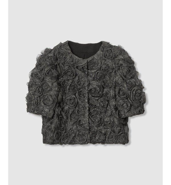 LOULOU WILLOUGHBY「【LOULOU WILLOUGHBY】チュールローズブルゾン」|ブルゾン・スタジャン|