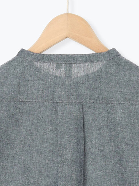 Samansa Mos2 Lagom「ダンガリースタンドカラーシャツ」|シャツ・ブラウス|