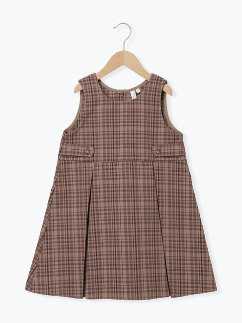 Samansa Mos2 Lagom「チェック柄ジャンバースカート」|スカート|