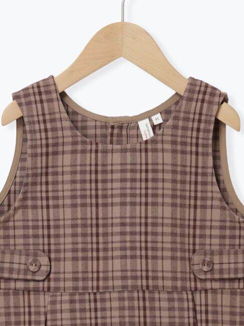 Samansa Mos2 Lagom「チェック柄ジャンバースカート」|スカート|