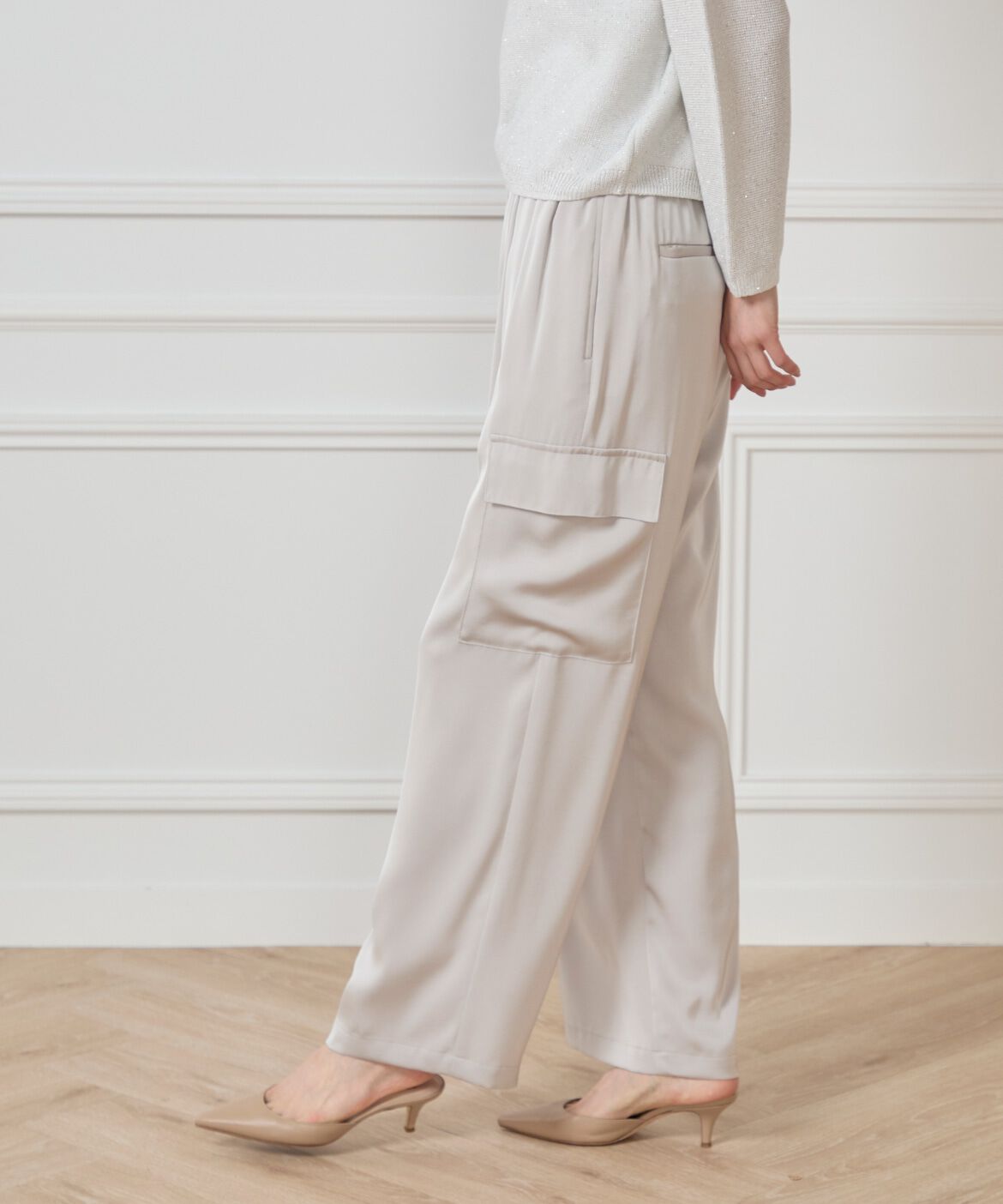 7-IDconcept.「サテンカーゴパンツ」|カーゴ|