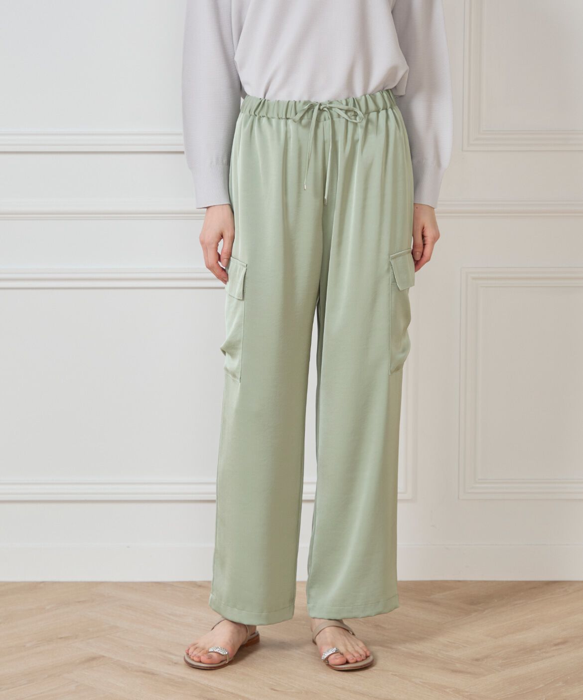 7-IDconcept.「サテンカーゴパンツ」|カーゴ|