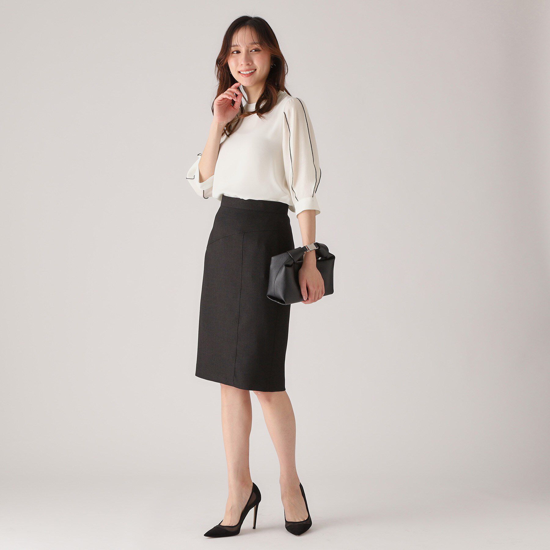 COUP DE CHANCE「【洗える／刺しゅうディテール】袖デザインブラウス」|シャツ・ブラウス|